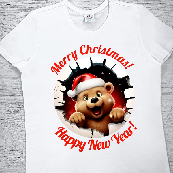 футболки з принтом - Merry Christmas and Happy New Year