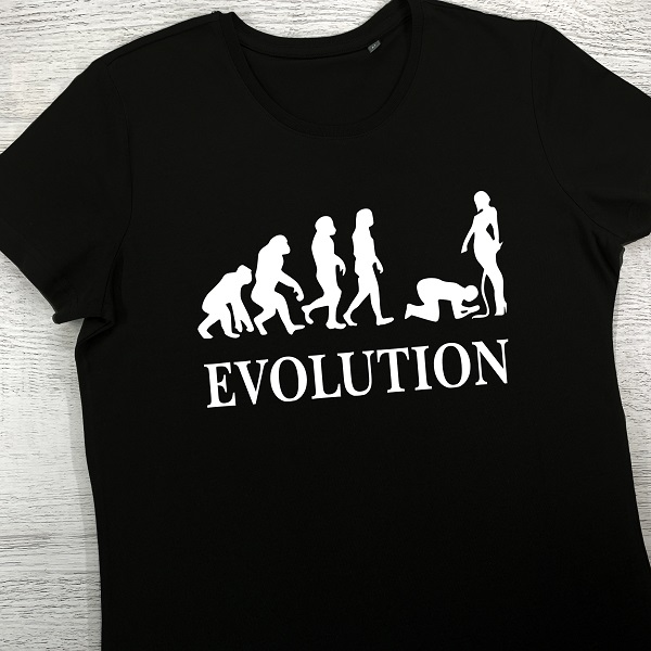 футболки з принтом - Evolution (чорна)