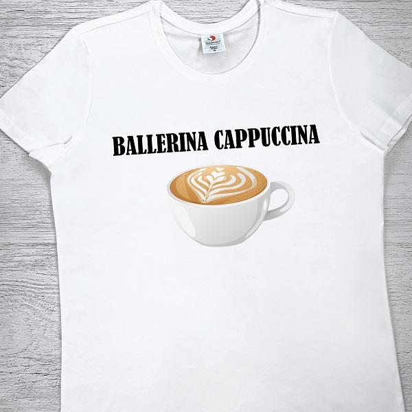 футболки з принтом - Ballerina Cappuccina (капучино)