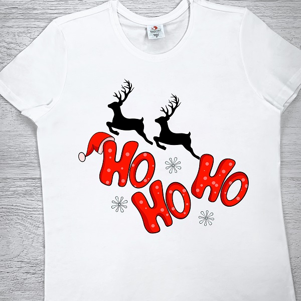футболки з принтом - Ho Ho Ho