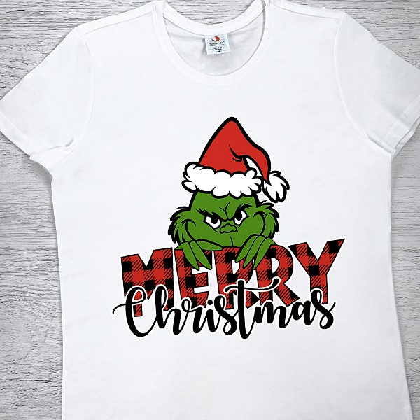 футболки з принтом - Грінч Merry Christmas